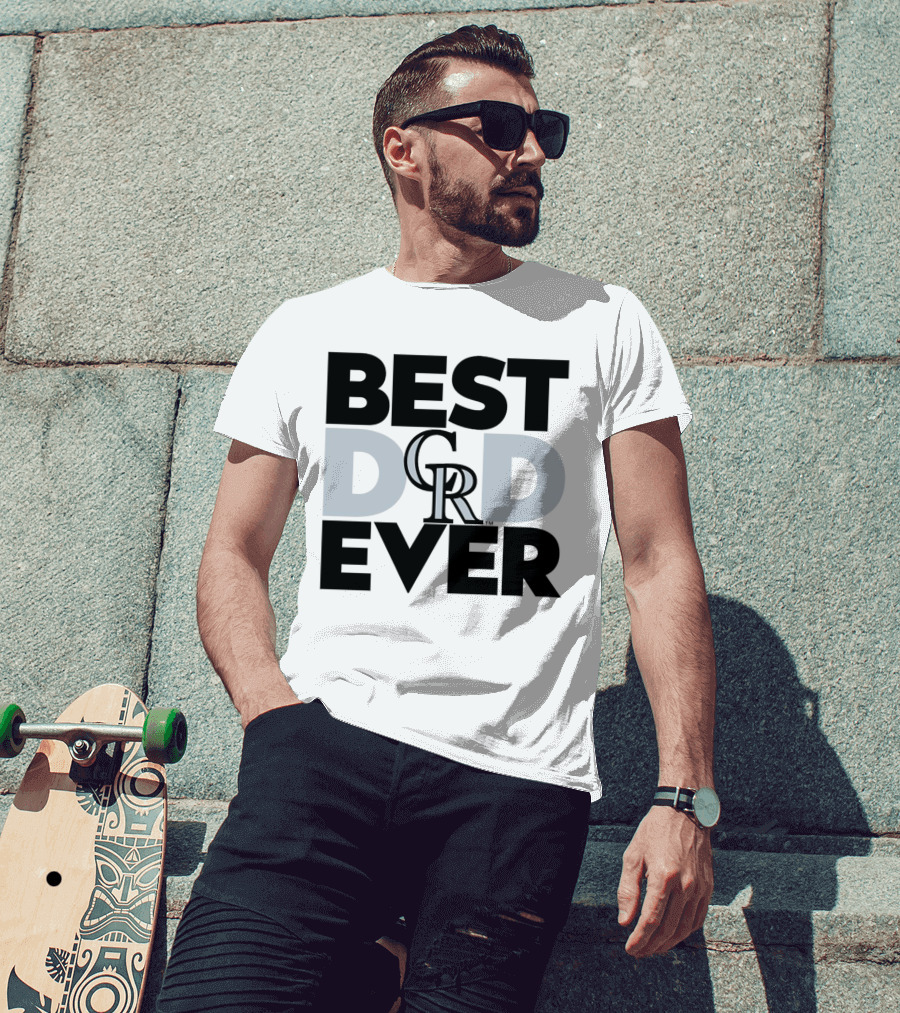 Best Dad Ever Colorado Rockies MLB T-Shirt