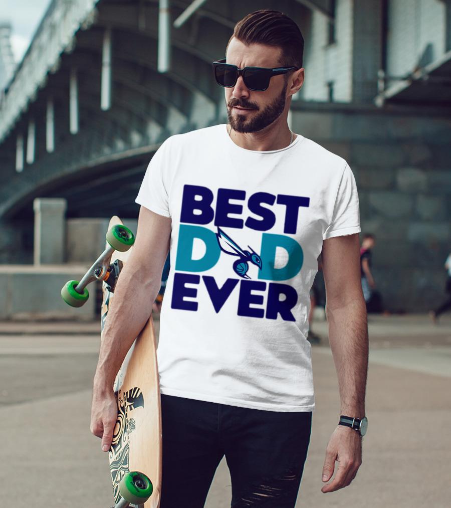 Best Dad Ever NBA Charlotte Hornets Father's Day Fan T-Shirt