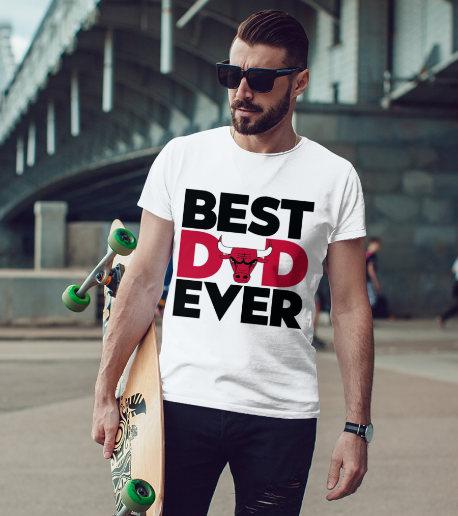 Best Dad Ever Chicago Bulls NBA T-Shirt