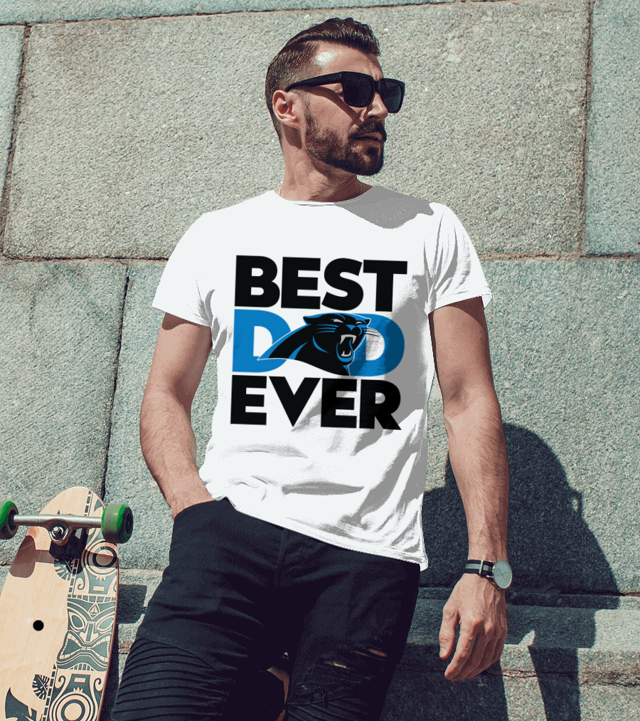 Best Dad Ever Carolina Panthers NFL Fan T-Shirt