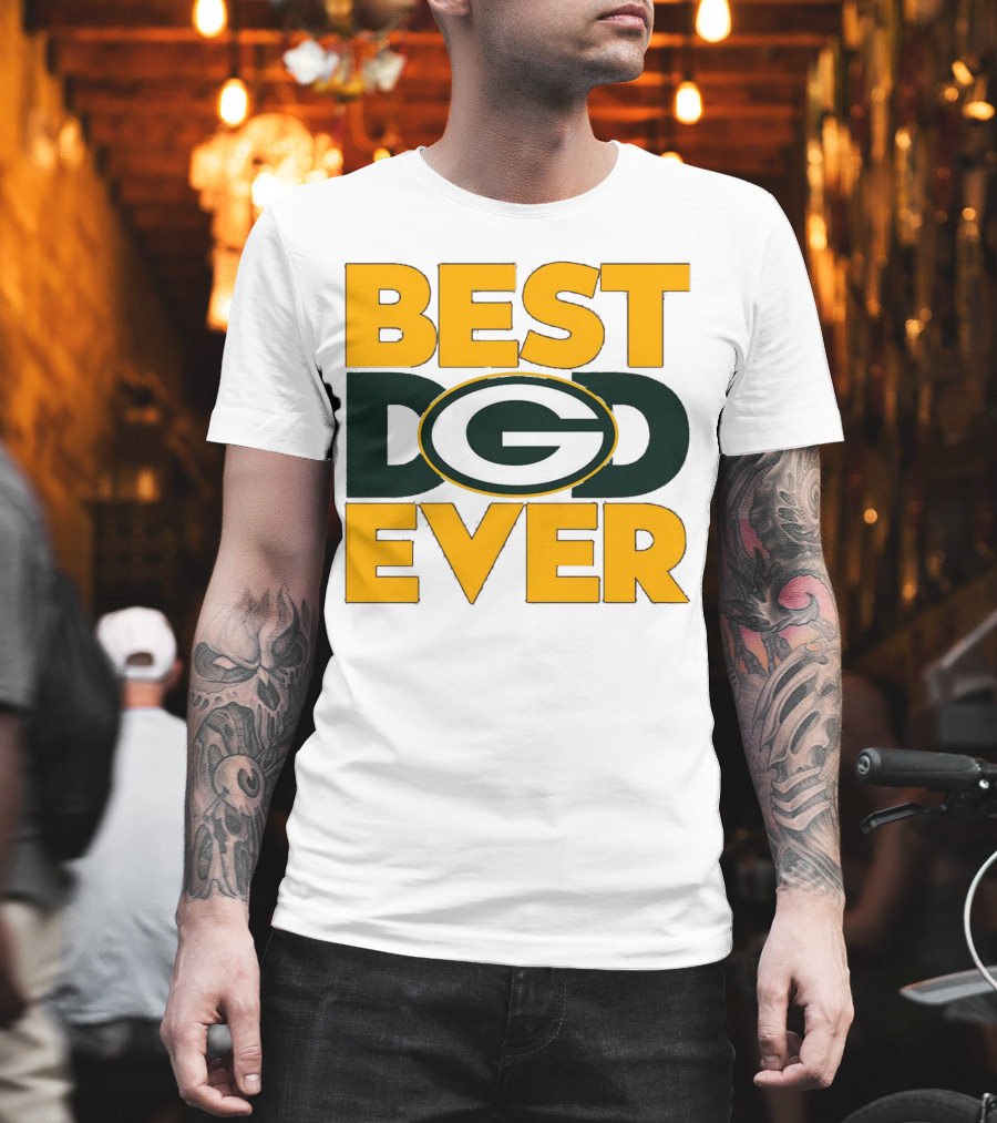 Best Dad Ever Green Bay Packers Logo NFL T-Shirt