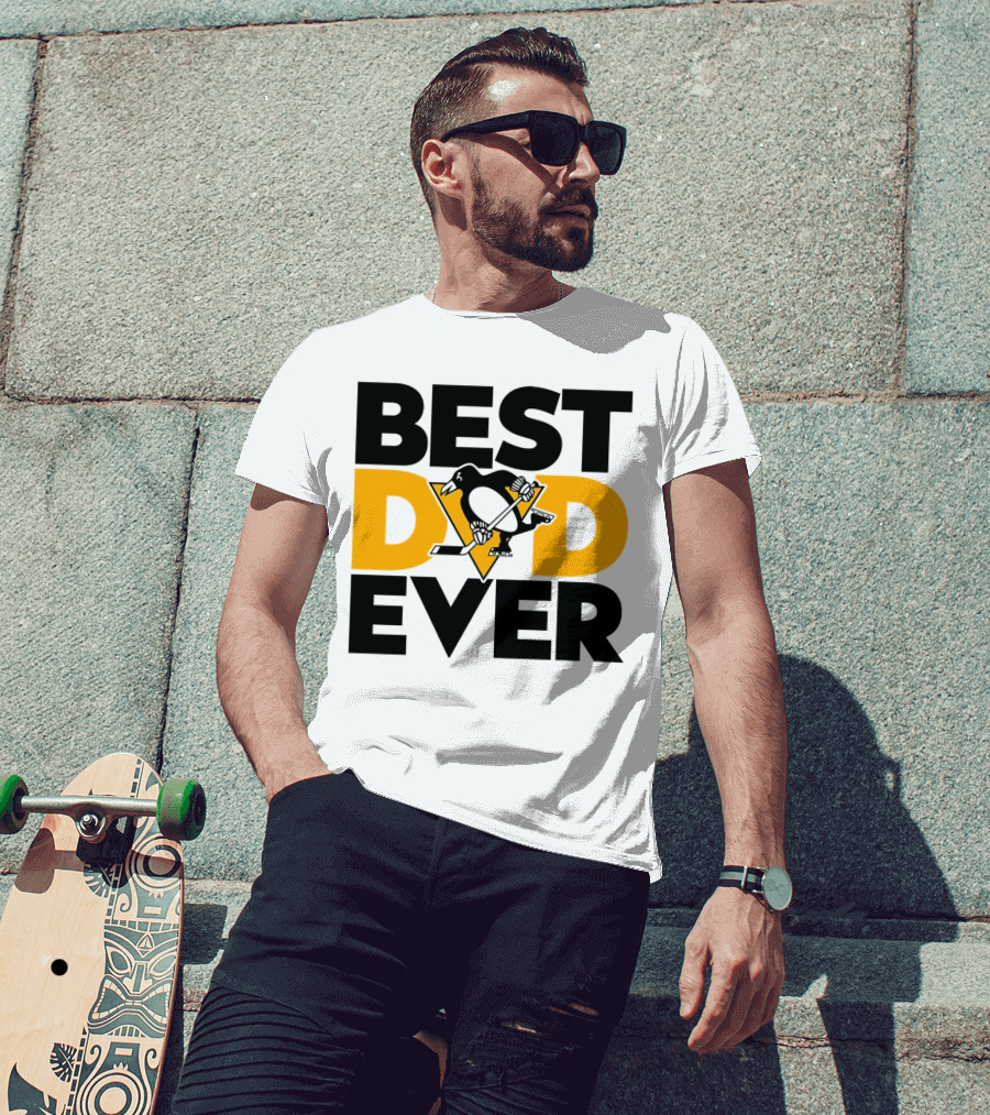 Best Dad Ever NHL Pittsburgh Penguins T-Shirt