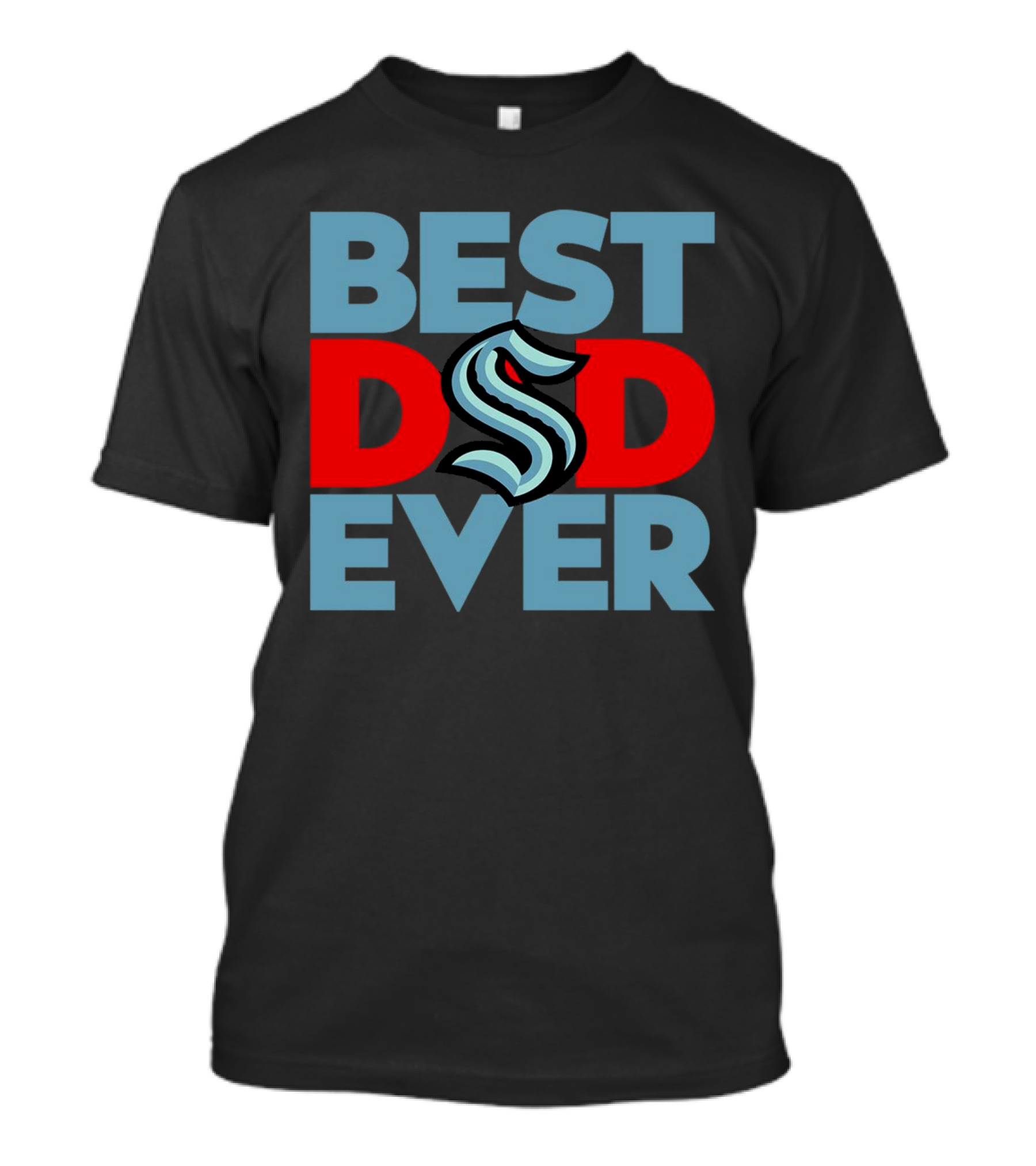 Best Dad Ever Seattle Kraken NHL T-Shirt
