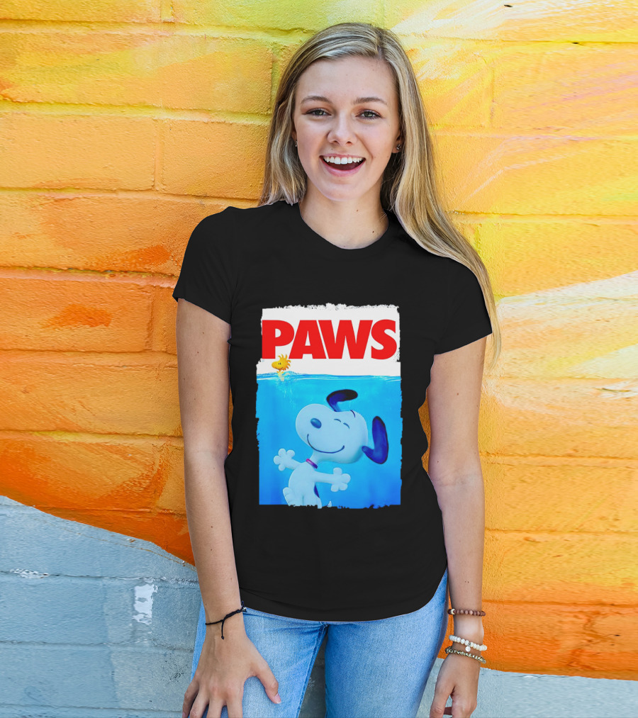 Paws Snoopy And Woodstock Szurkulet T-Shirt