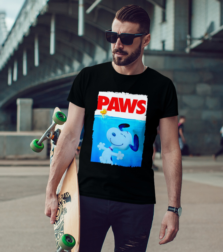 Paws Snoopy And Woodstock Szurkulet T-Shirt