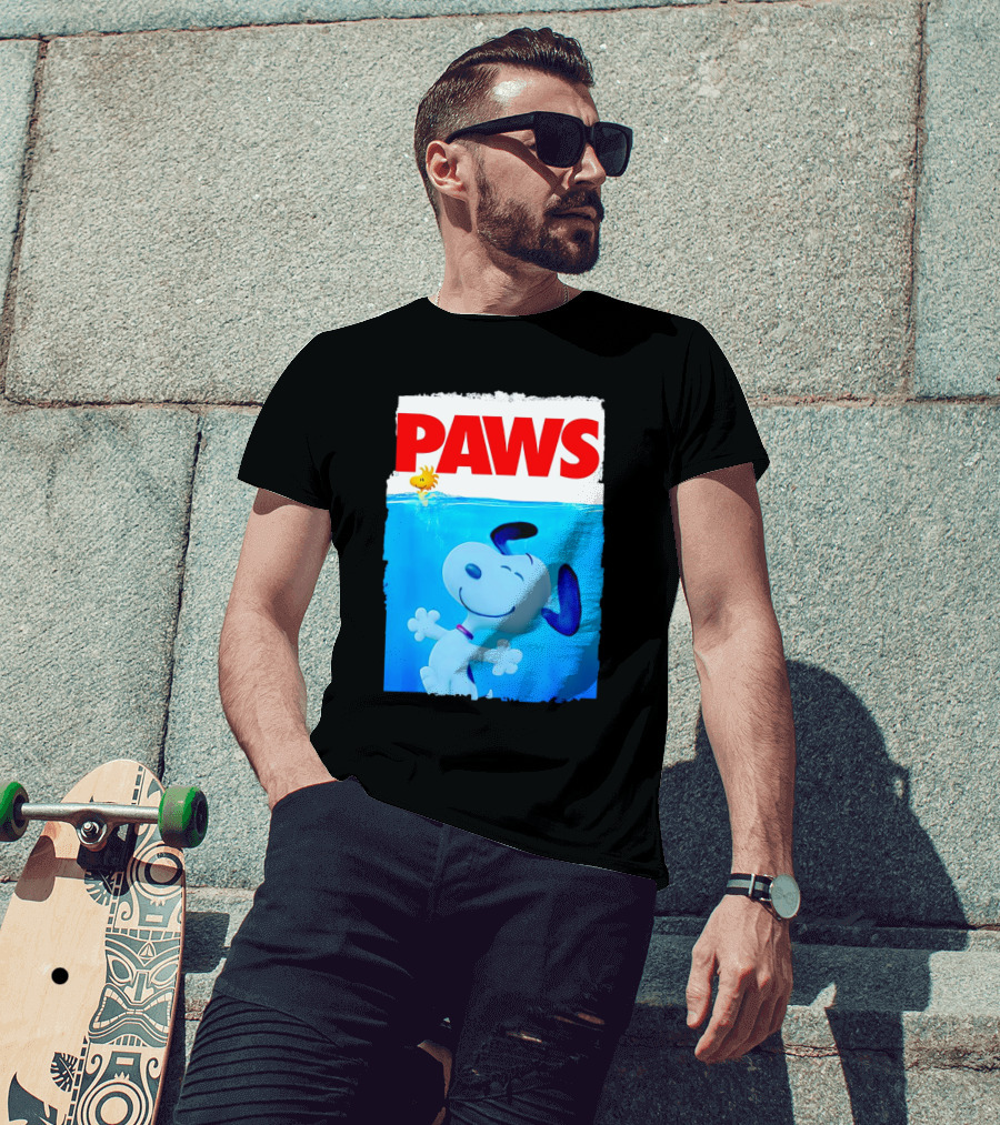 Paws Snoopy And Woodstock Szurkulet T-Shirt