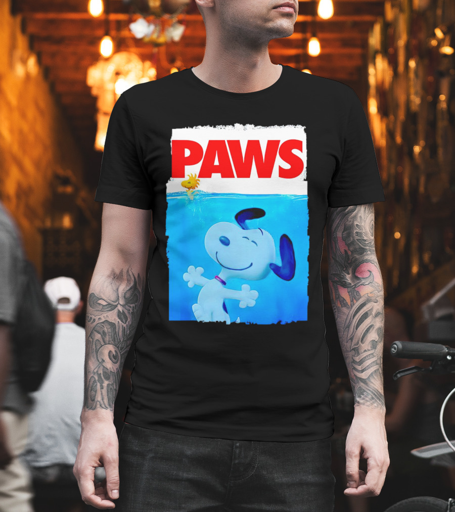 Paws Snoopy and Woodstock Szurkulet T-Shirt