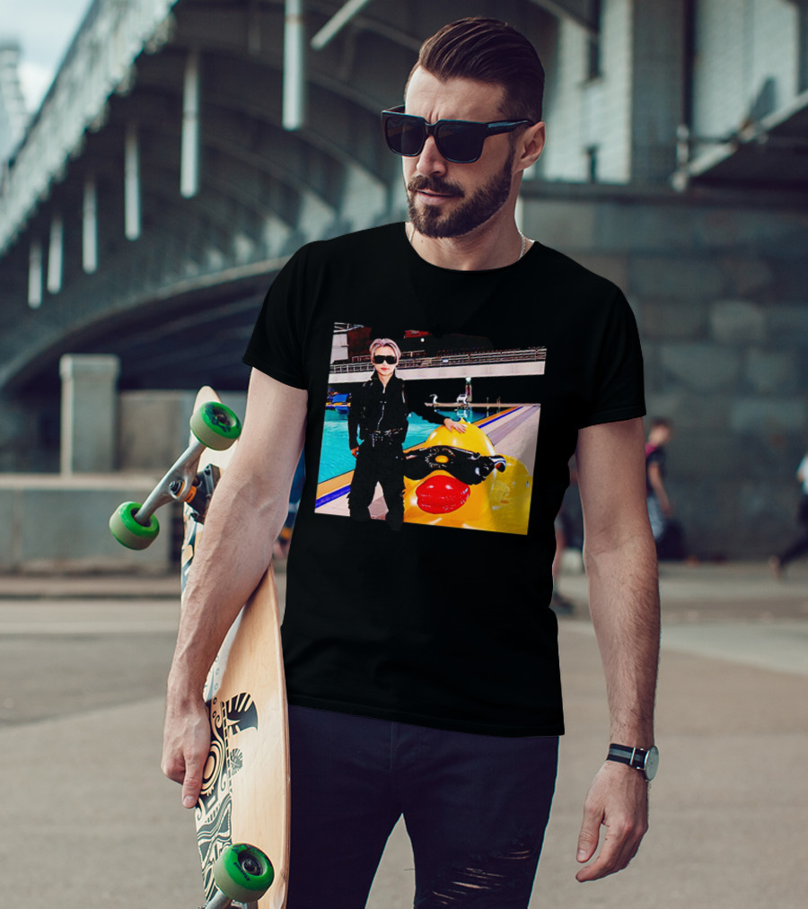 Stray Kids Felix By Pool With Giant Sunglasses Duck T-Shirt