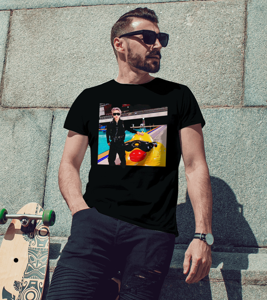 Stray Kids Felix By Pool With Giant Sunglasses Duck T-Shirt