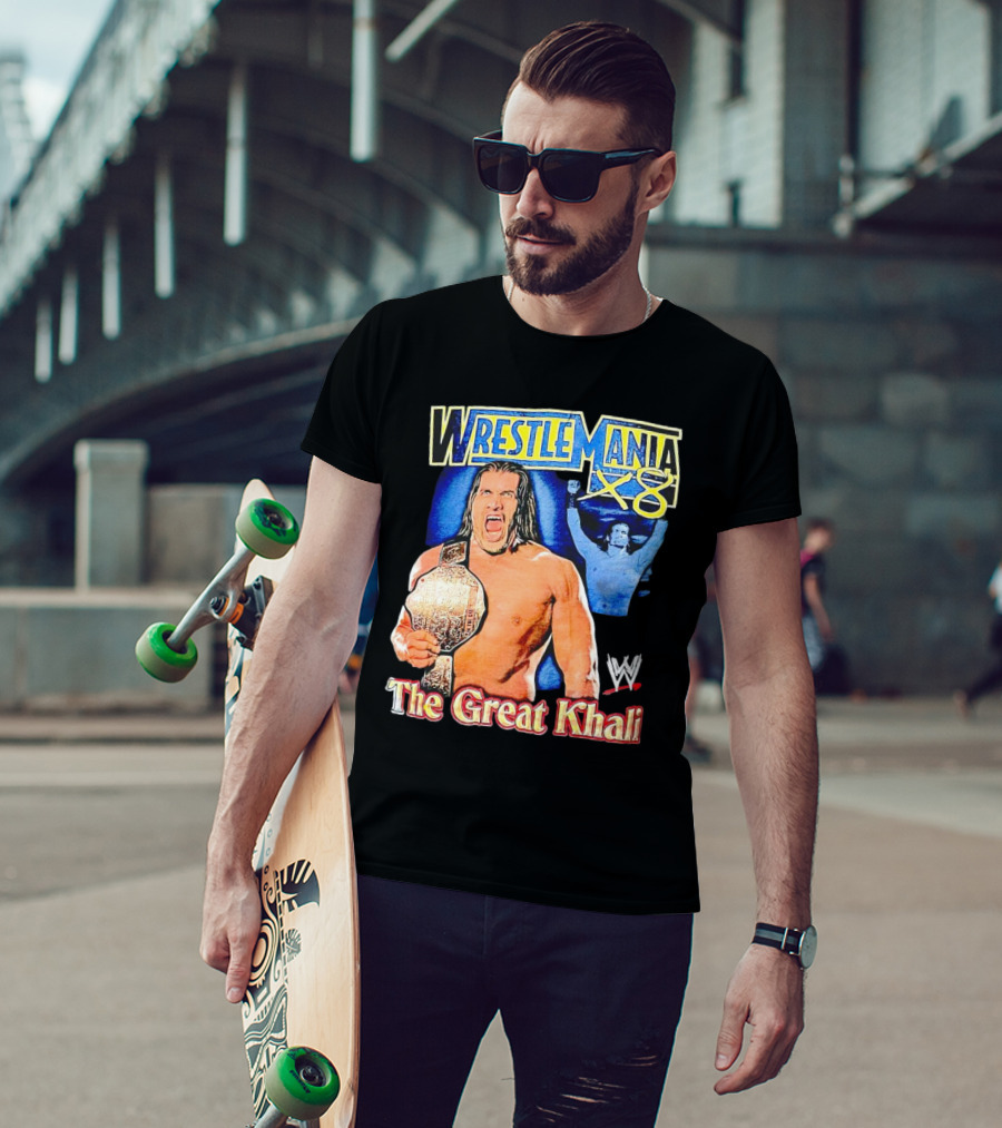 WrestleMania X8 The Great Khali WWE Champion Iconic T-Shirt