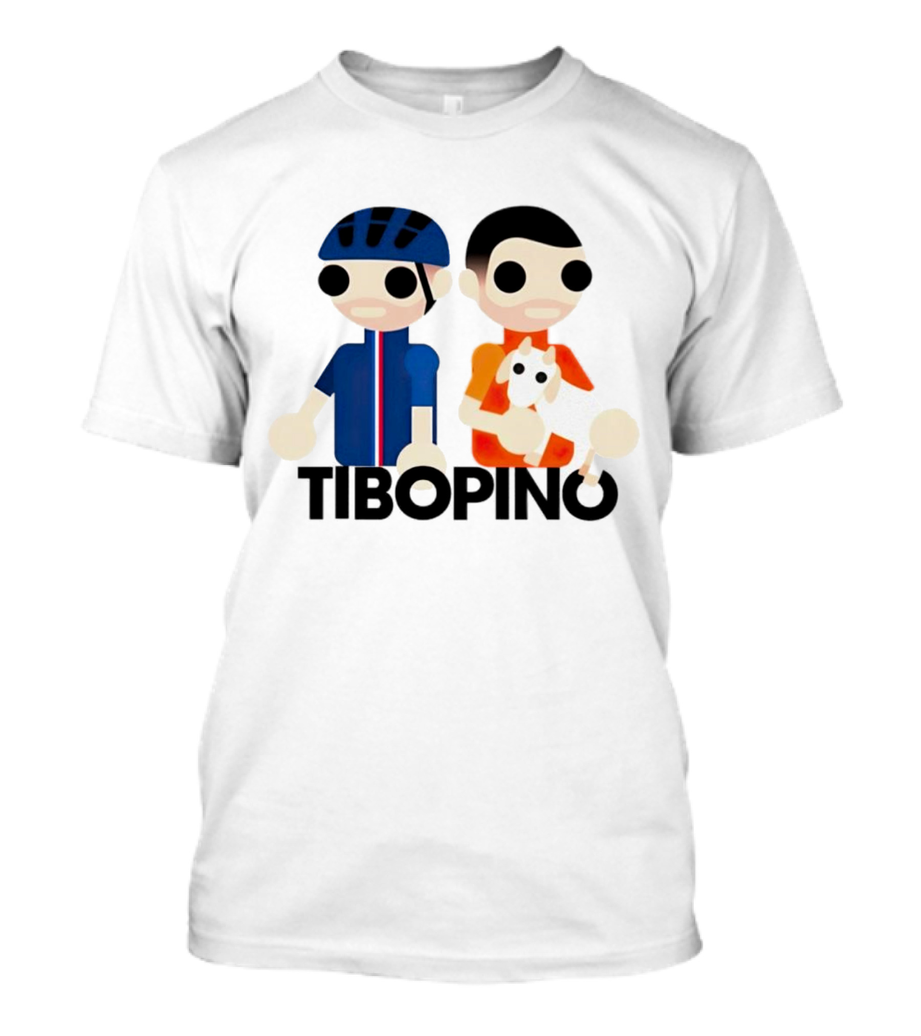 Tibopino Cycling Character Duo With Helmet And Dog T-Shirt