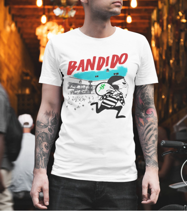 Bandido Ándale Wrestling Heist Comic Style with Luchador Ring and Money Bag T-Shirt Bandido Ándale Wrestling Heist Comic Style with Luchador Ring and Money Bag T-Shirt