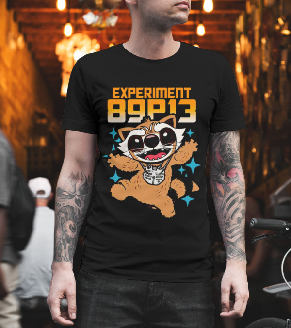 Experiment 89P13 Rocket Raccoon Cute Character T-Shirt Experiment 89P13 Rocket Raccoon Cute Character T-Shirt