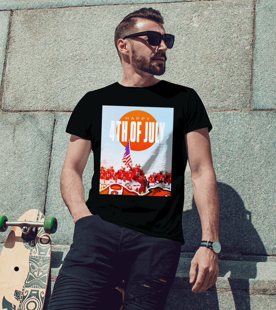 Happy 4th Of July Campbell Fighting Camels Football Team T-Shirt