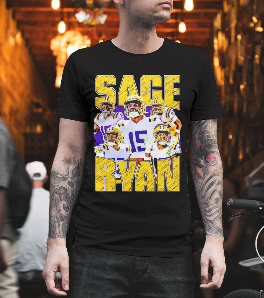 Sage Ryan LSU Tigers Football Vintage 15 T-Shirt