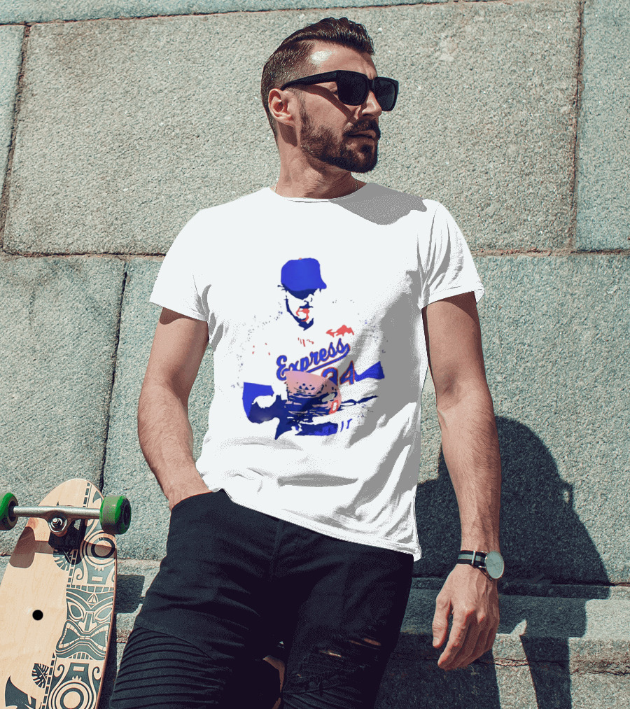 Round Rock Express Nolan Ryan 34 Bloody Lip T-Shirt