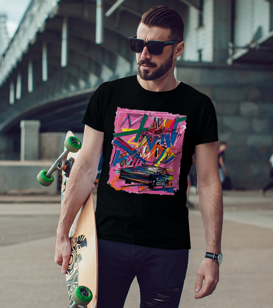 Le Arevey Car Draw Abstract Street T-Shirt