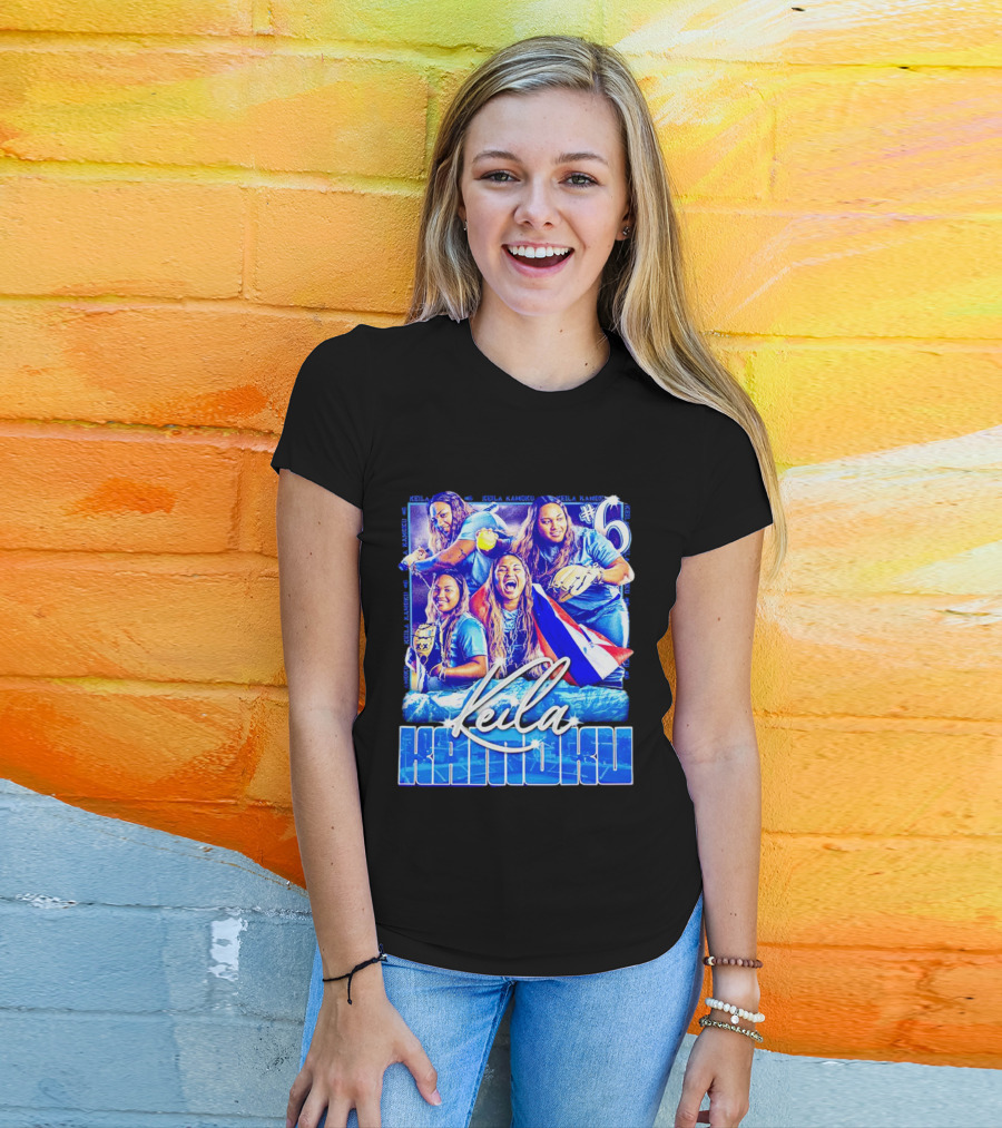 Keila Kamoku #6 Vintage Lightweight Flag And Softball Action T-Shirt