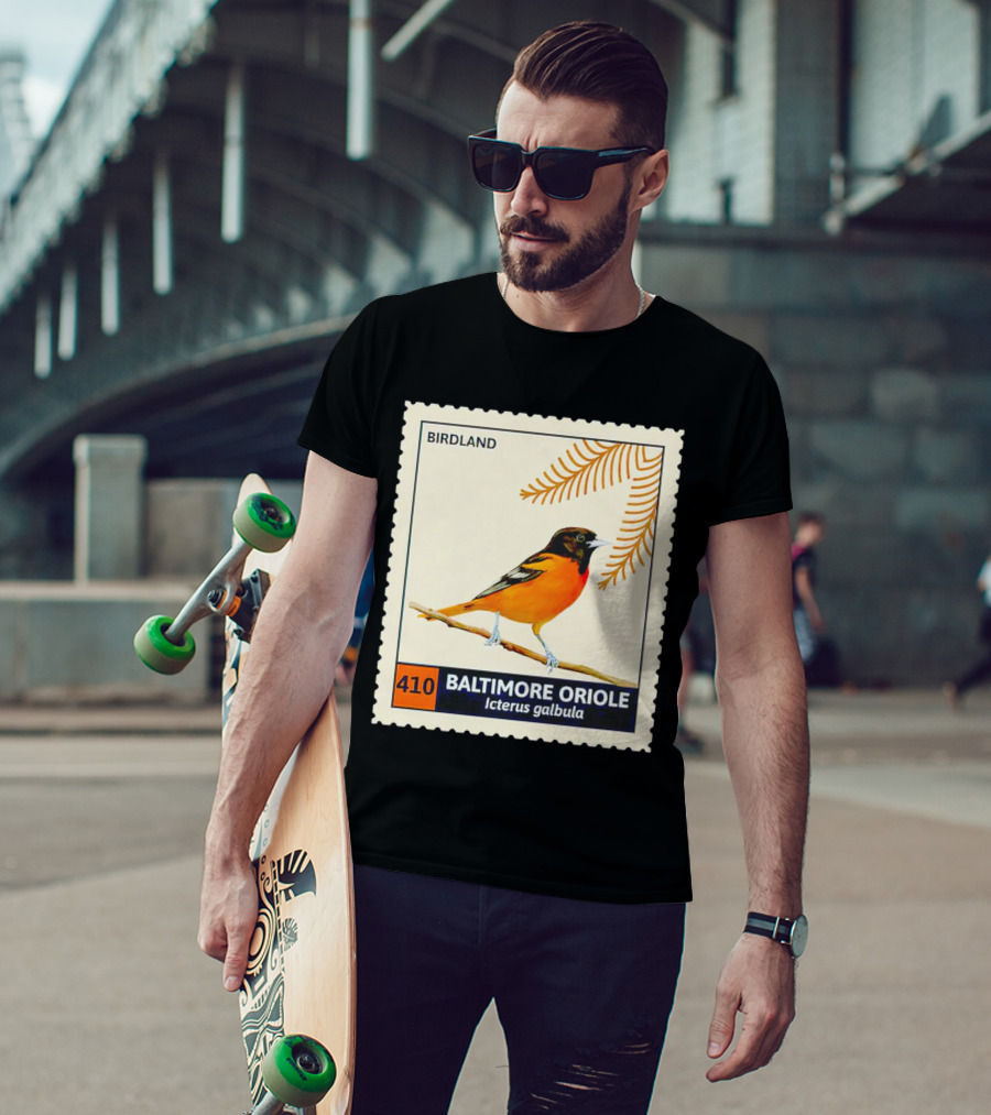 BIRDLAND 410 BALTIMORE ORIOLE Icterus Galbula T-Shirt