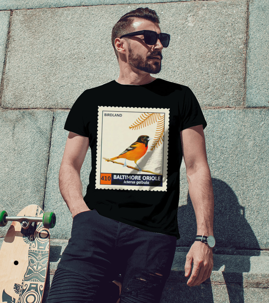 BIRDLAND 410 BALTIMORE ORIOLE Icterus Galbula T-Shirt