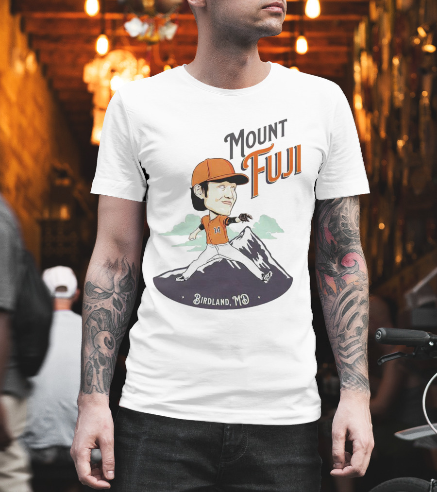 Mount Fuji Birdland MD Baseball Cartoon Character T-Shirt