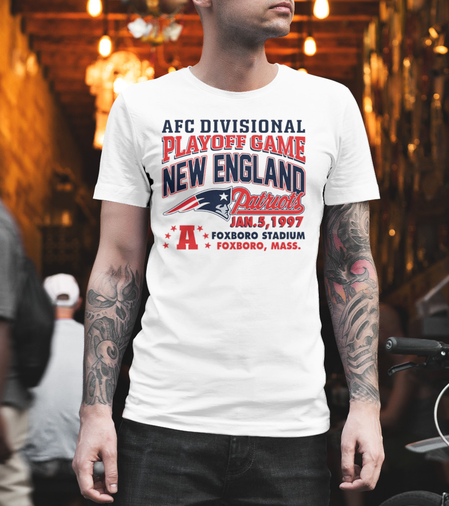 AFC Divisional Playoff Game New England Patriots January 5 1997 Foxboro Stadium Foxboro Mass T-Shirt