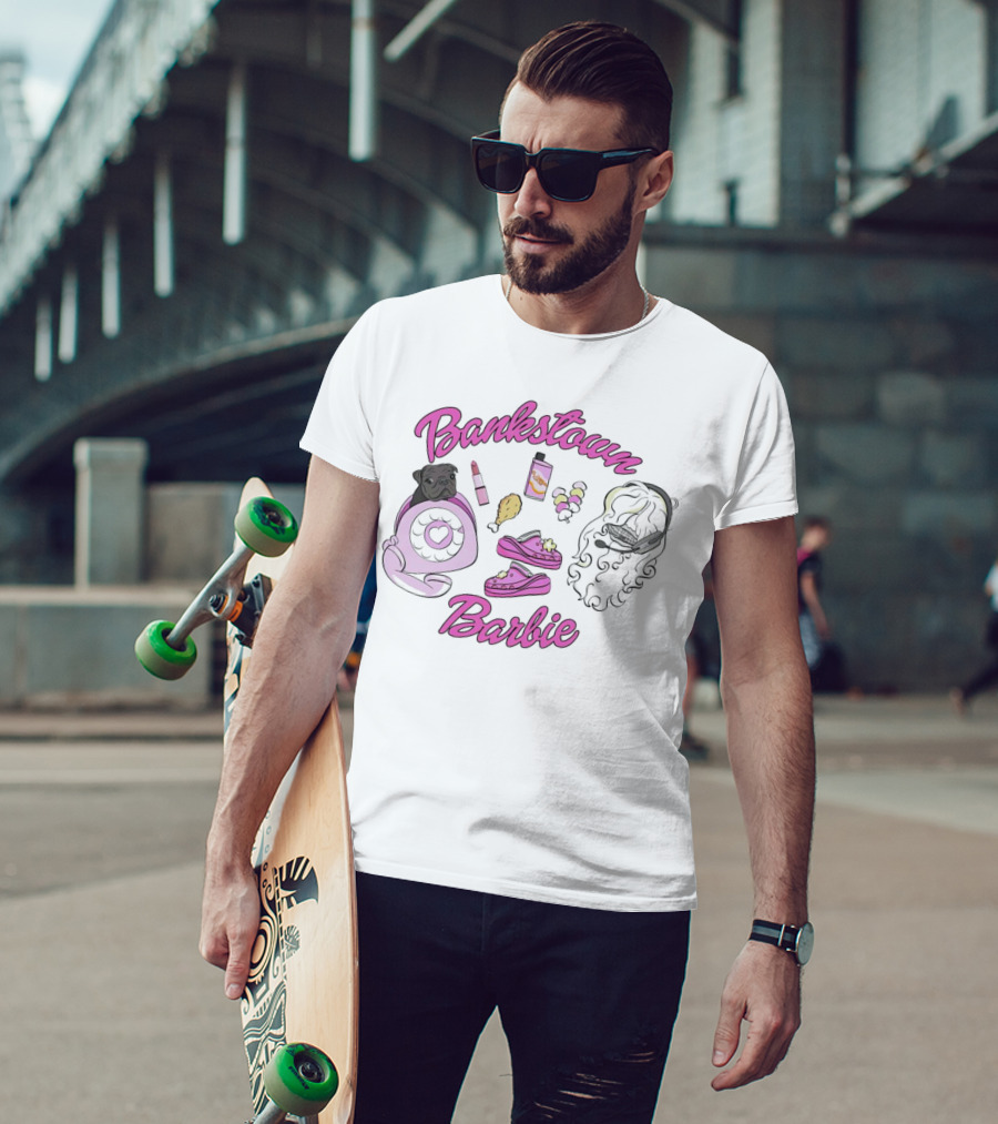 Bankstown Barbie Pug Retro Phone Makeup Chicken Crocs Headset T-Shirt