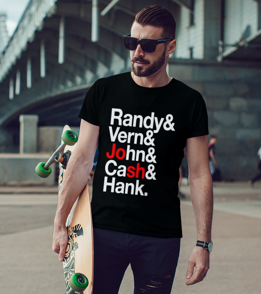 Randy Vern John Cash Hank Country Music Icons T-Shirt