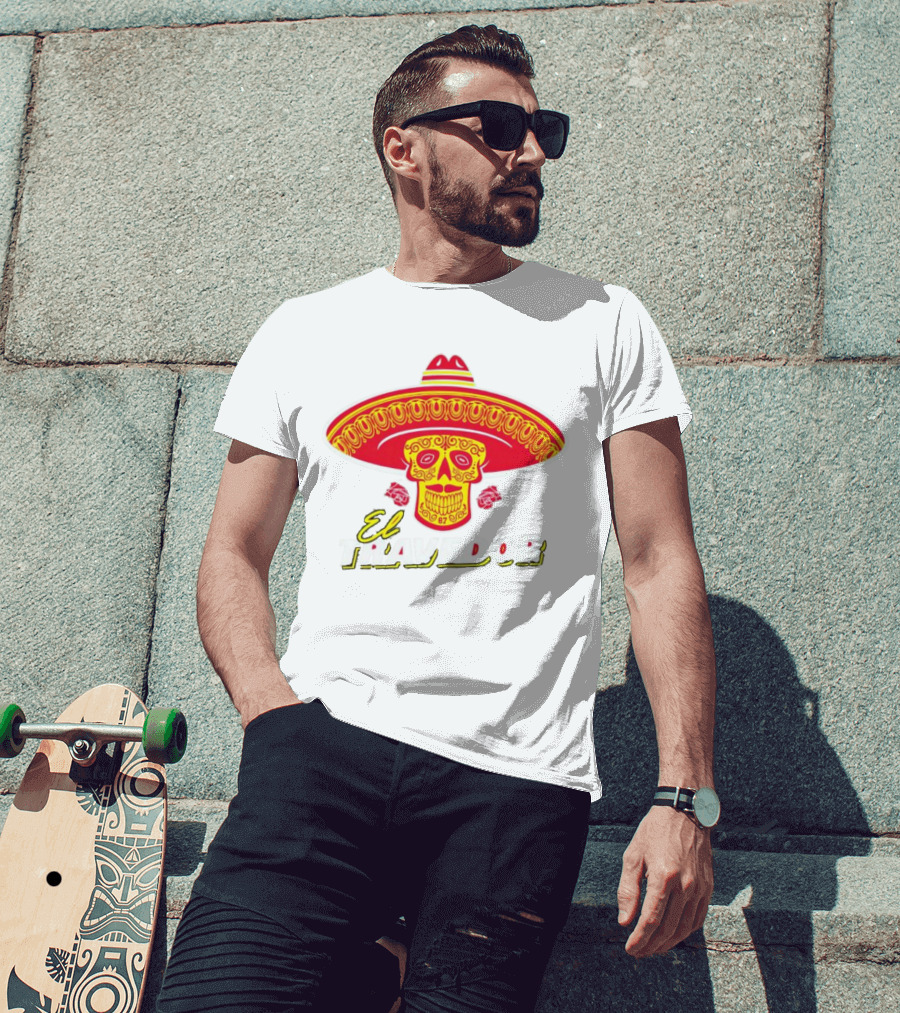 El Travedor Skull Sombrero Kansas City Football T-Shirt
