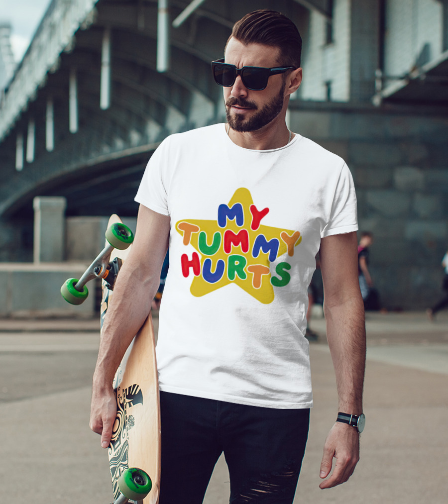 My Tummy Hurts Colorful Star T-Shirt