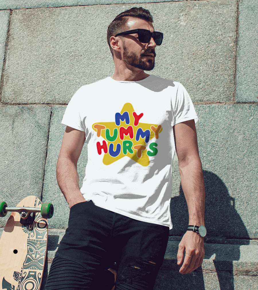 My Tummy Hurts Colorful Star T-Shirt