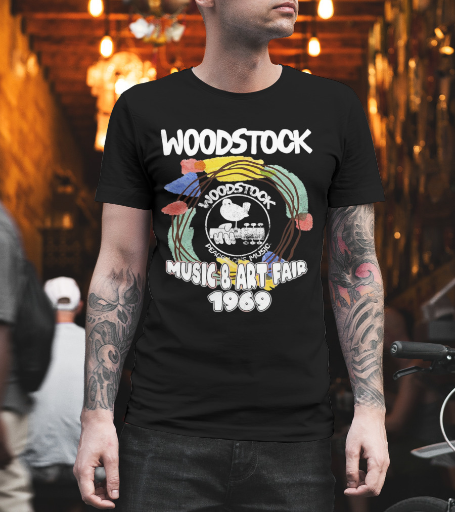 WOODSTOCK Music And Art Fair 1969 Peace And Music T-Shirt