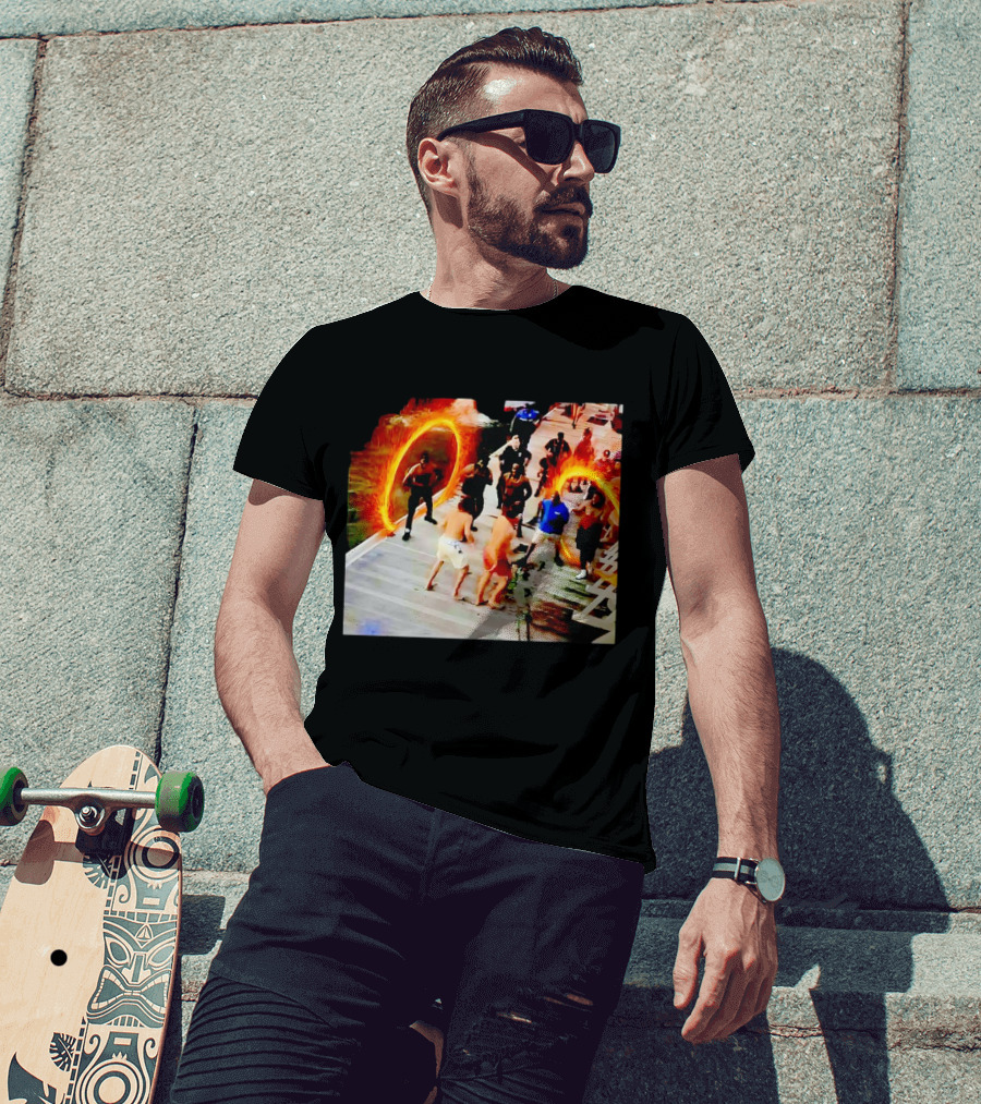 Montgomery Alabama Riverboat Fight Avengers Portal Scene Recreation T-Shirt