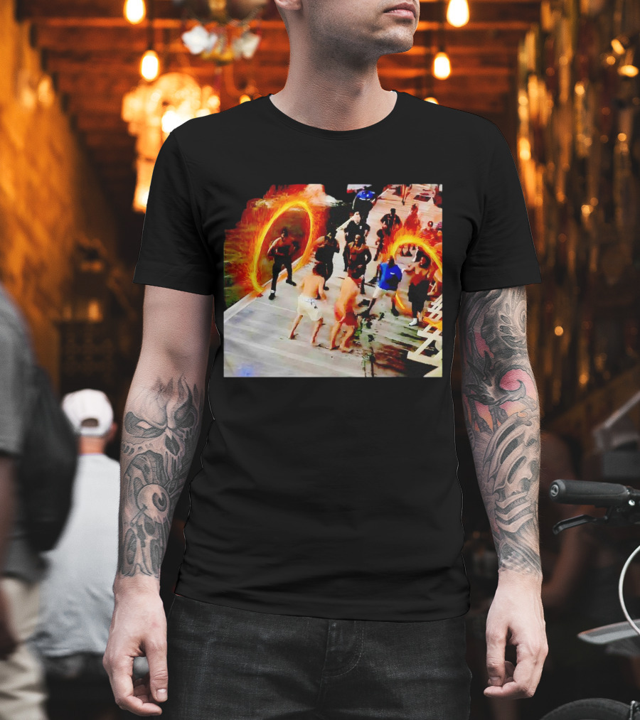 Montgomery Alabama Riverboat Fight Avengers Portal Scene Recreation T-Shirt