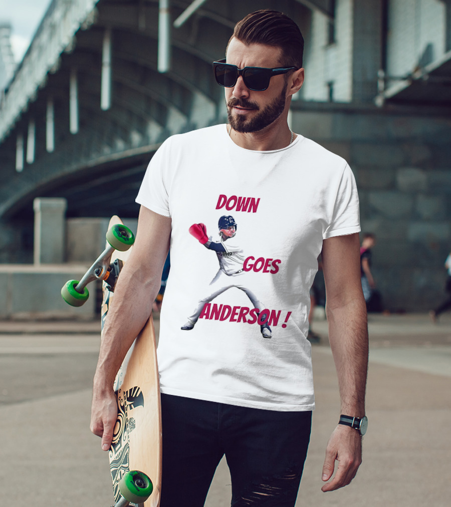 Down Goes Anderson Jose Ramirez Baseball Punch T-Shirt