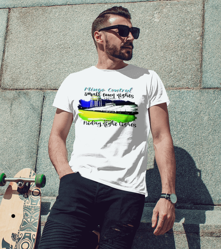 Mingo Central Small Town Nights Under Those Friday Night Lights Stadium Scene T-Shirt