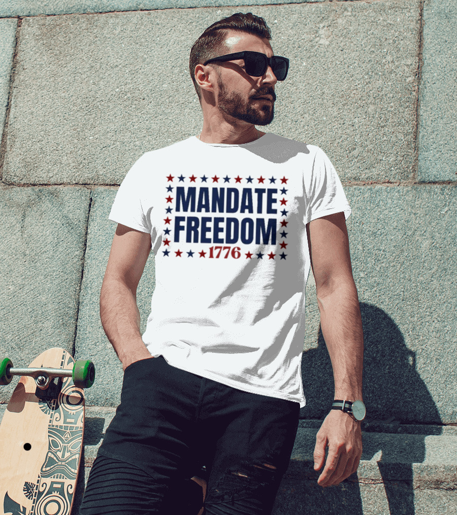 Mandate Freedom 1776 Stars Red Blue T-Shirt