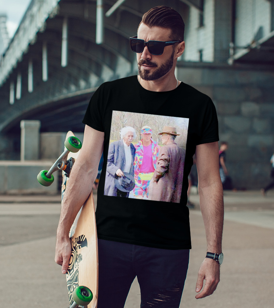 Albert Einstein Oppenheimer Ken Barbie Funny Barbenheimer Iconic Meeting T-Shirt
