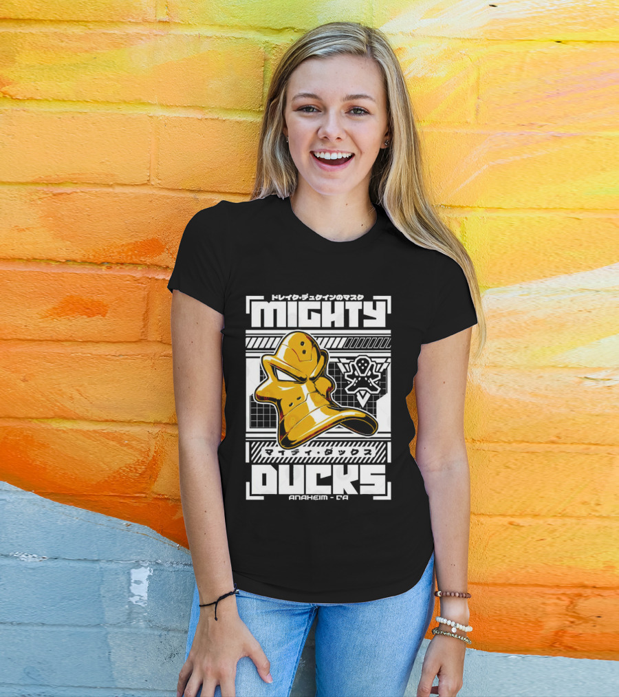 Mighty Ducks Anaheim CA Hockey Mask T-Shirt