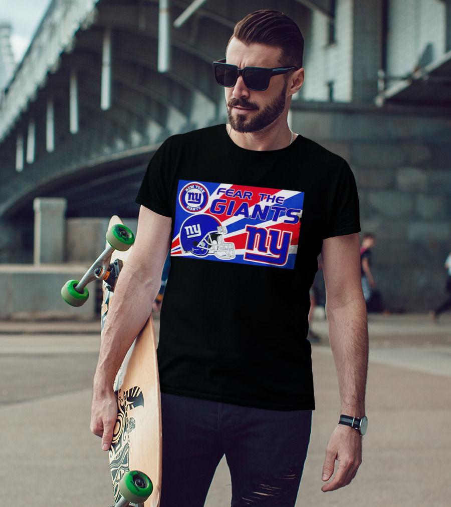 Fear The Giants New York Giants NFL Ny Helmet T-Shirt