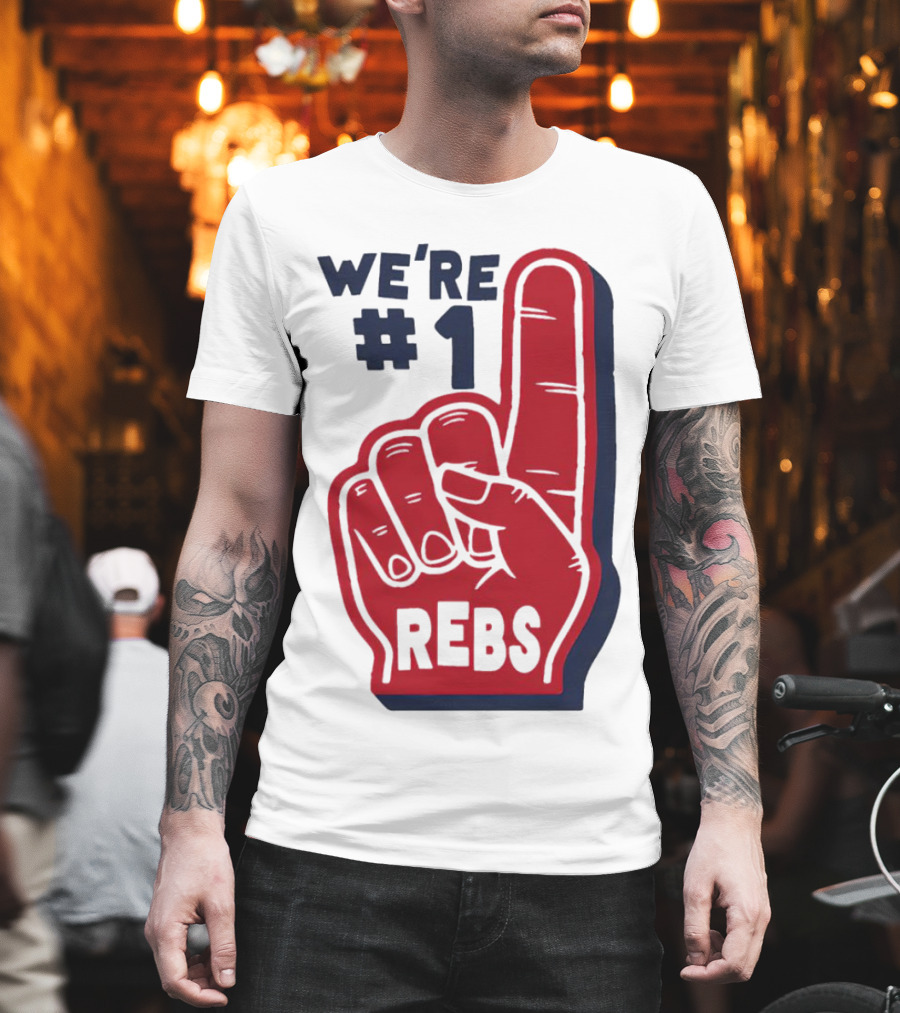 We're #1 Rebs Foam Finger Sports T-Shirt