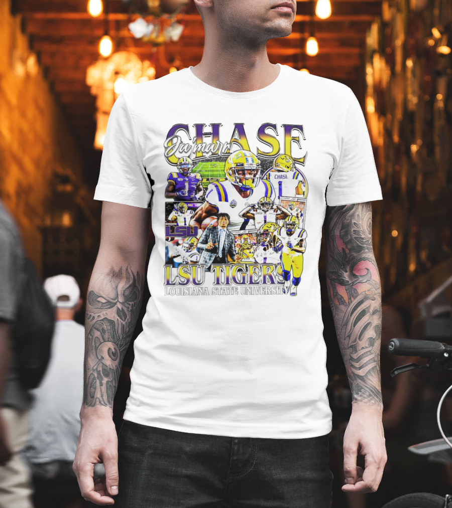 Ja'marr Chase LSU Tigers Football Collage Louisiana State University T-Shirt