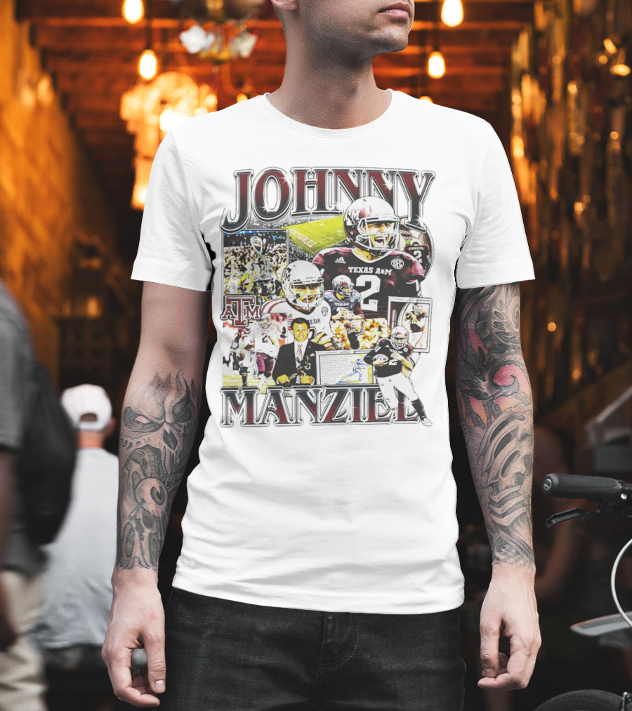 Johnny Manziel Texas A&M Aggies Football Highlights Collage T-Shirt