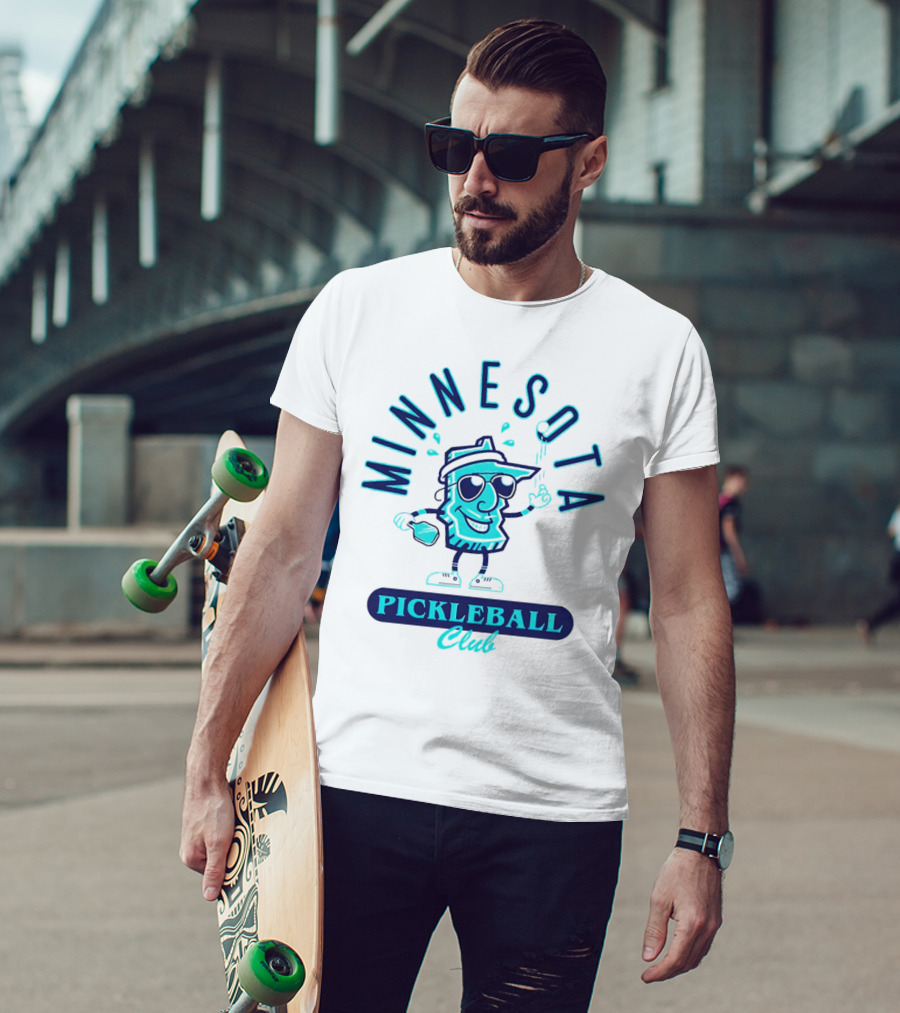 Minnesota Pickleball Club Fun Pickle Character T-Shirt