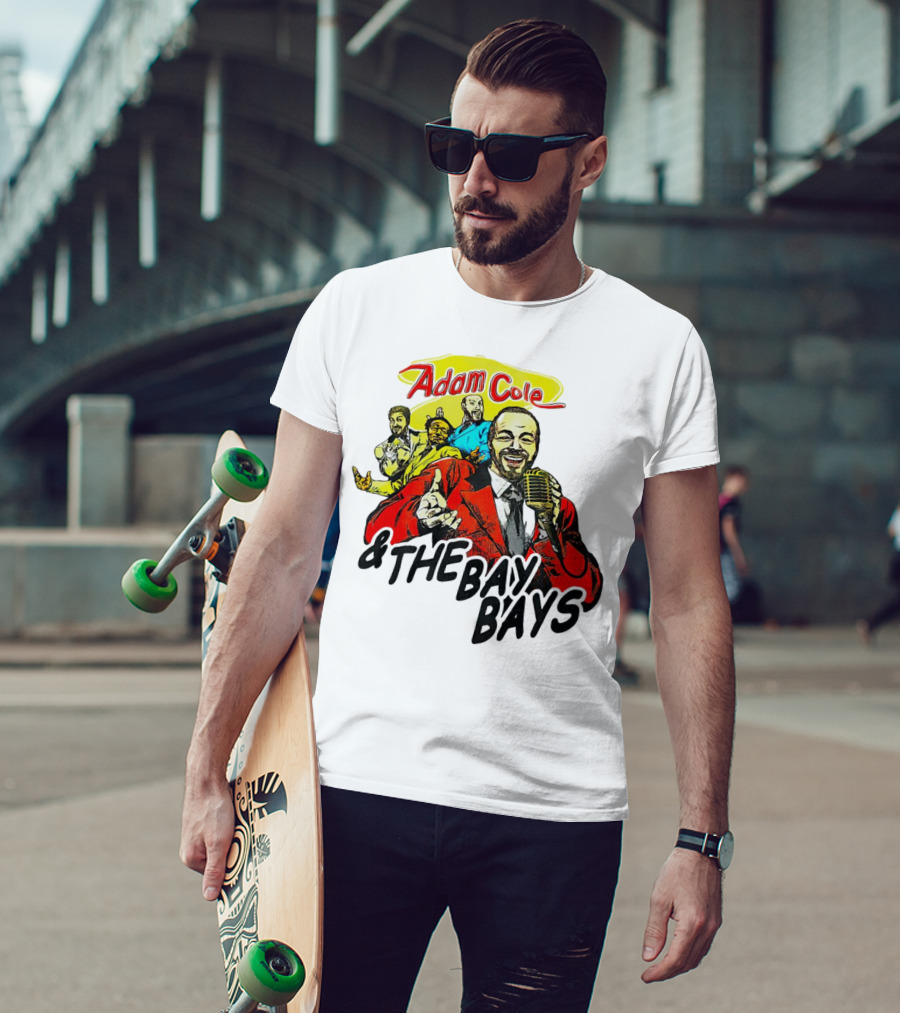 Adam Cole And The Bay Bays Retro Singers Comic T-Shirt