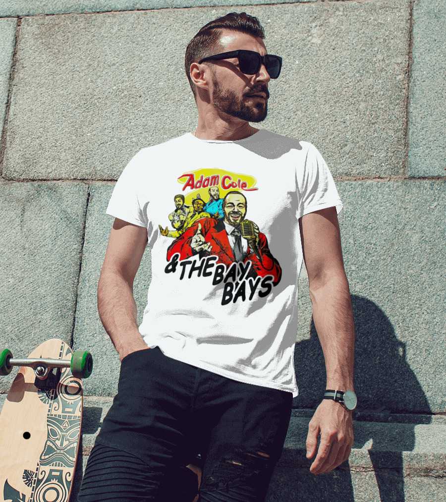 Adam Cole And The Bay Bays Retro Singers Comic T-Shirt