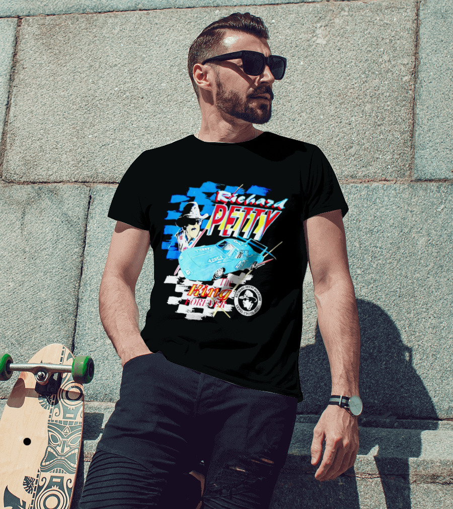 Richard Petty 43 The King Forever NASCAR Racing Legend Level Cross NC T-Shirt