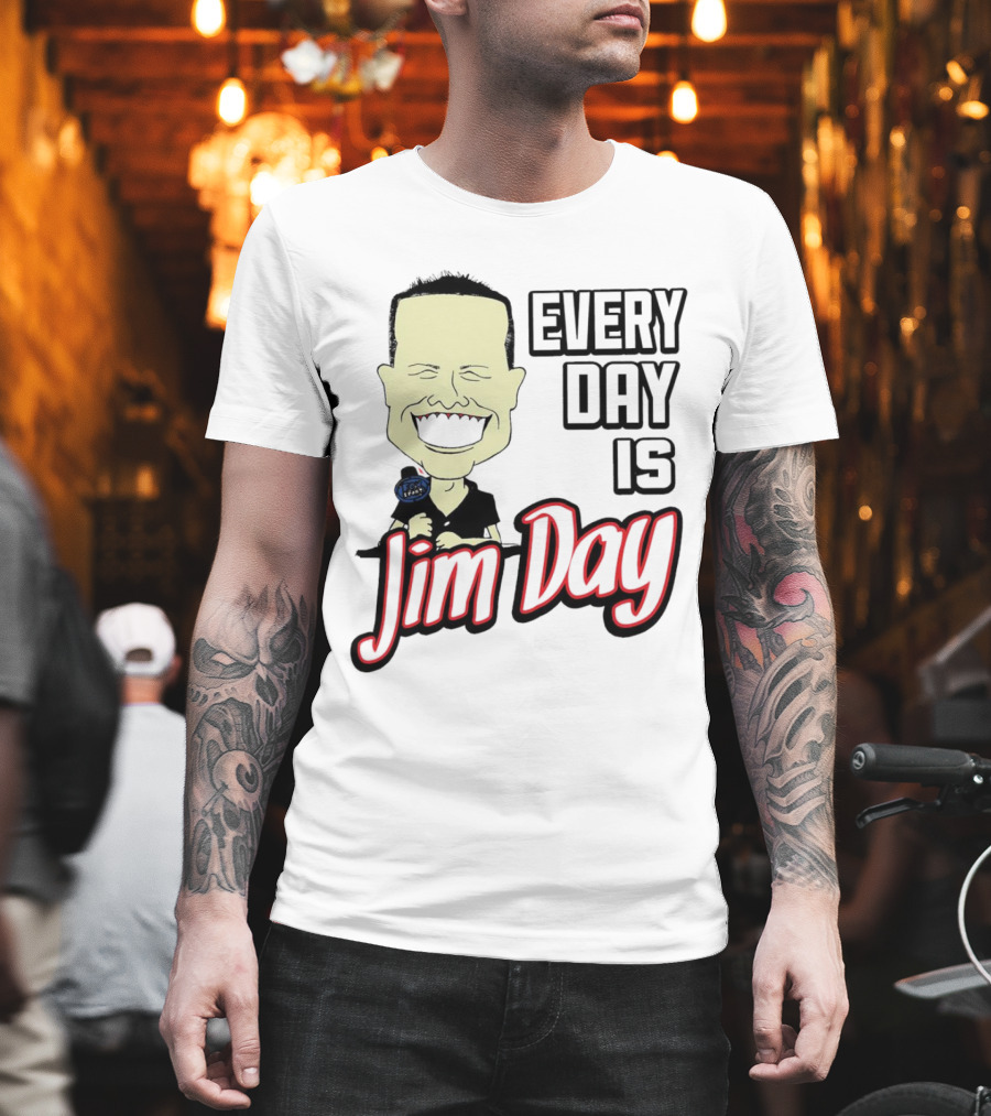 Every Day Is Jim Day Face Character Cartoon T-Shirt