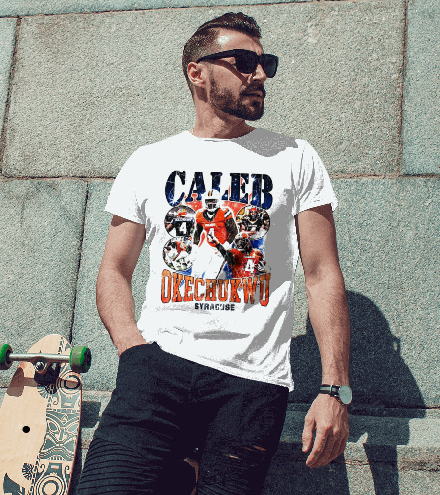 Caleb Okechukwu Syracuse Orange Football Vintage 4 T-Shirt