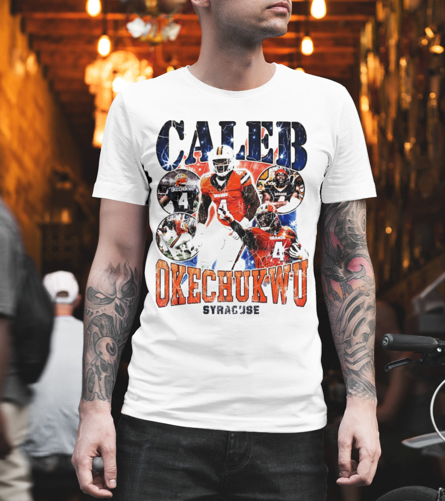 Caleb Okechukwu Syracuse Orange Football Vintage 4 T-Shirt